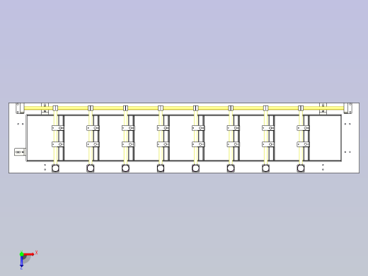 一款铝模板焊接工装夹具俯视缩略图