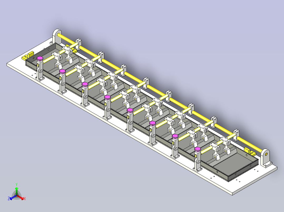 一款铝模板焊接工装夹具正等轴测图