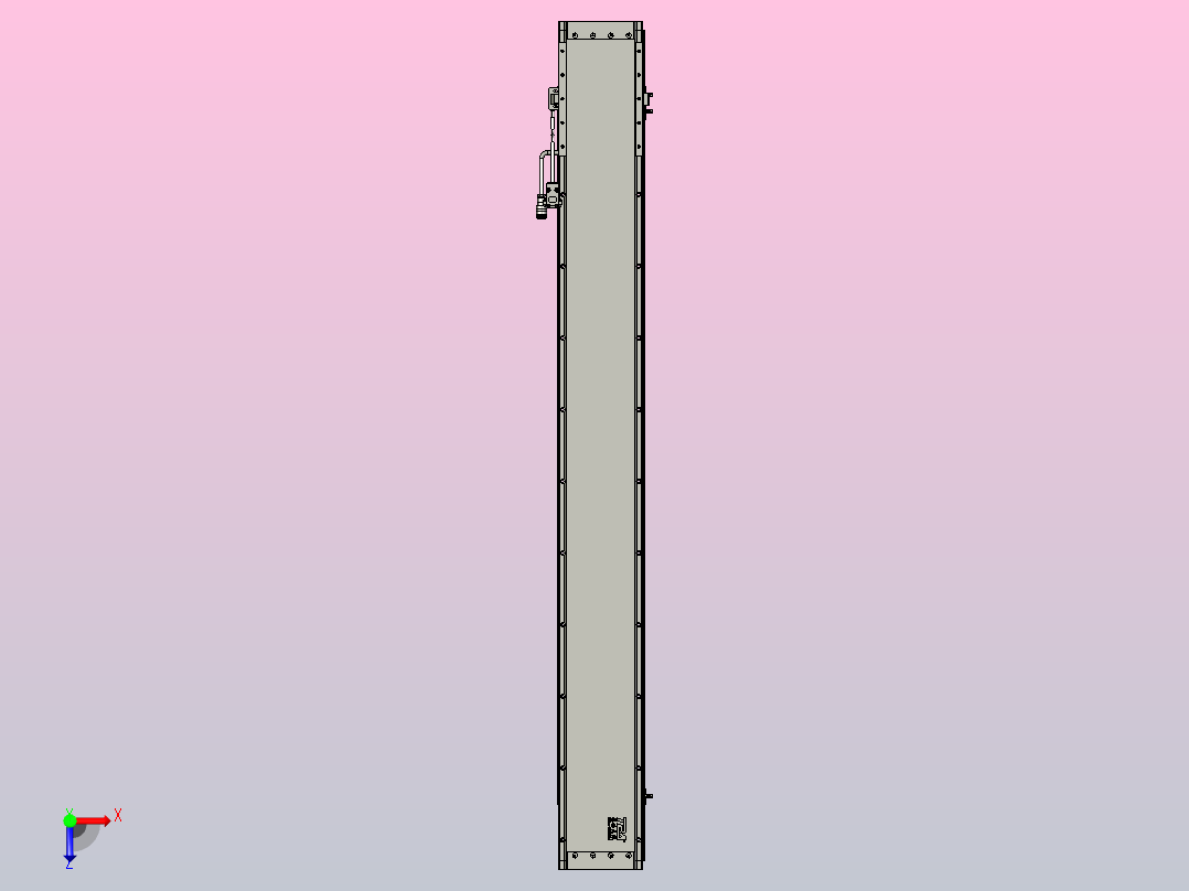 直驱直线电机轴TPA-LNP2-140-20C3-1-L1140-3-C-05-N3俯视图