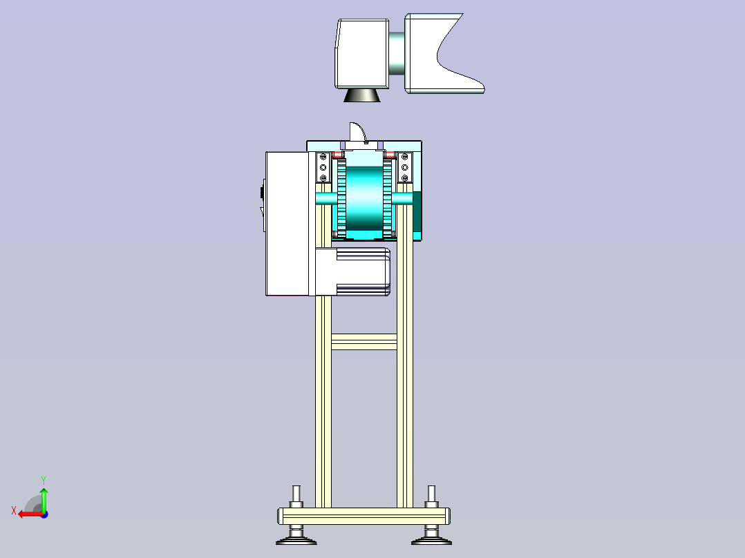 桌角防护软胶喷码线、链条输送激光打码设备后视图