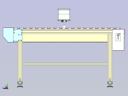 桌角防护软胶喷码线、链条输送激光打码设备右视缩略图