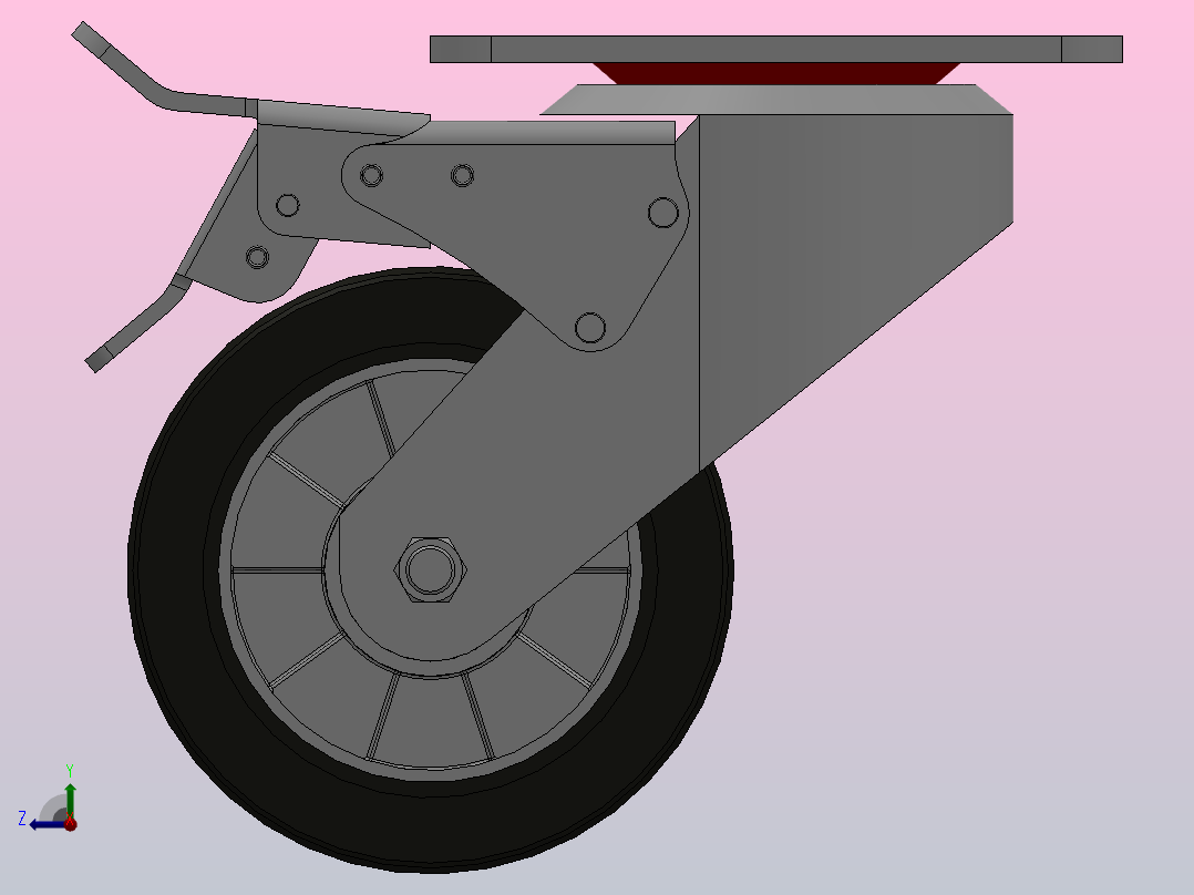 Z13-01B-150-342B重型轮[Z13-01B-100-342B]脚轮右视图