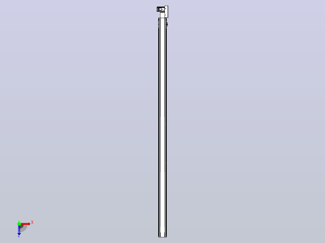 皮带直线轴半封闭可选导轨TPA-HNB-105D-90-L2550-ML-C-P20-N3俯视图