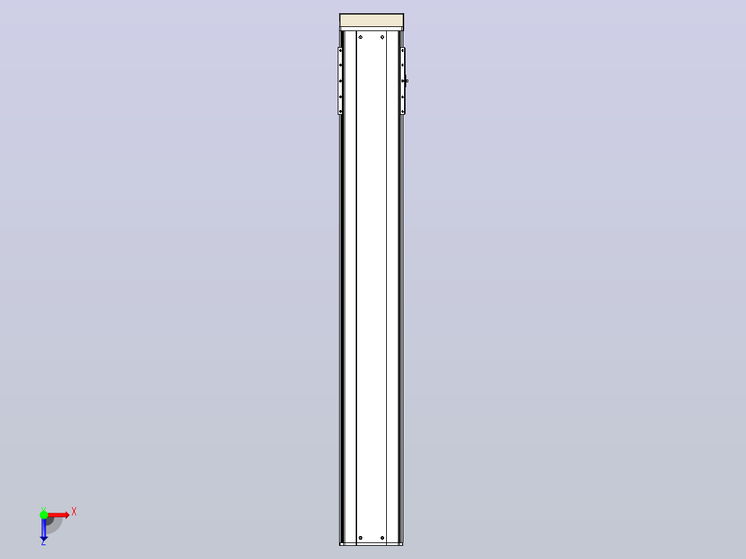 日规模组半封闭丝杆TPA-HNR-220D-3210C-L1400-MP-C-P1K-N3俯视图