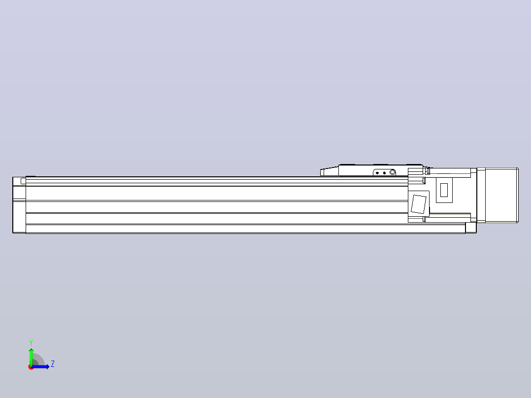 滚珠丝杠直线轴内置导轨TPA-GCR-80-1610C-L300-MR-M20-N3左视图