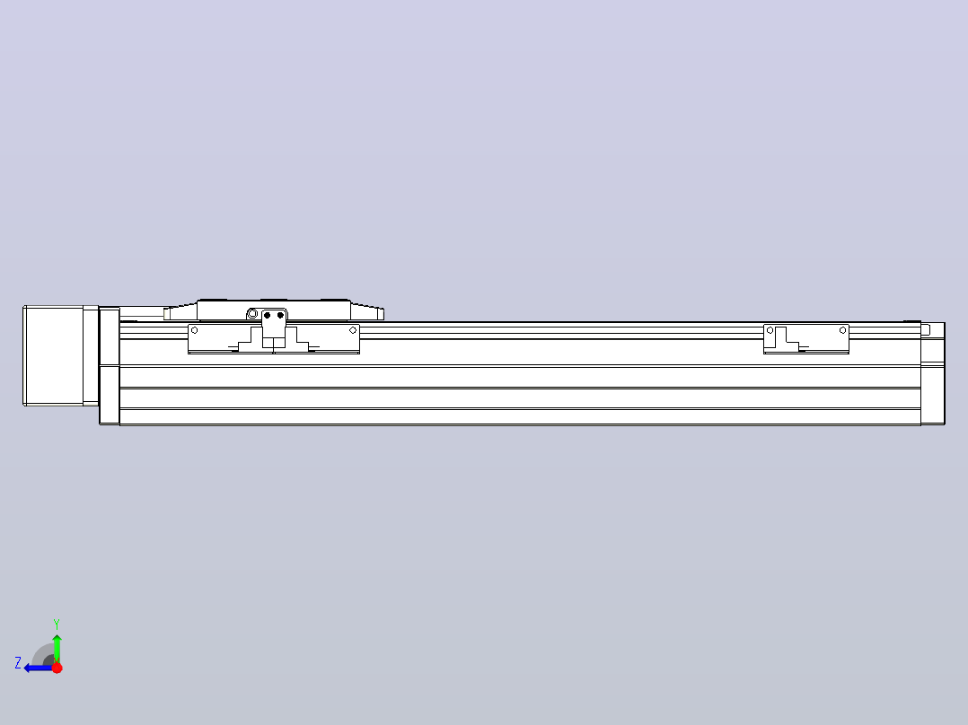 滚珠丝杠直线轴内置导轨TPA-GCR-80-1610C-L300-MR-M20-N3右视图