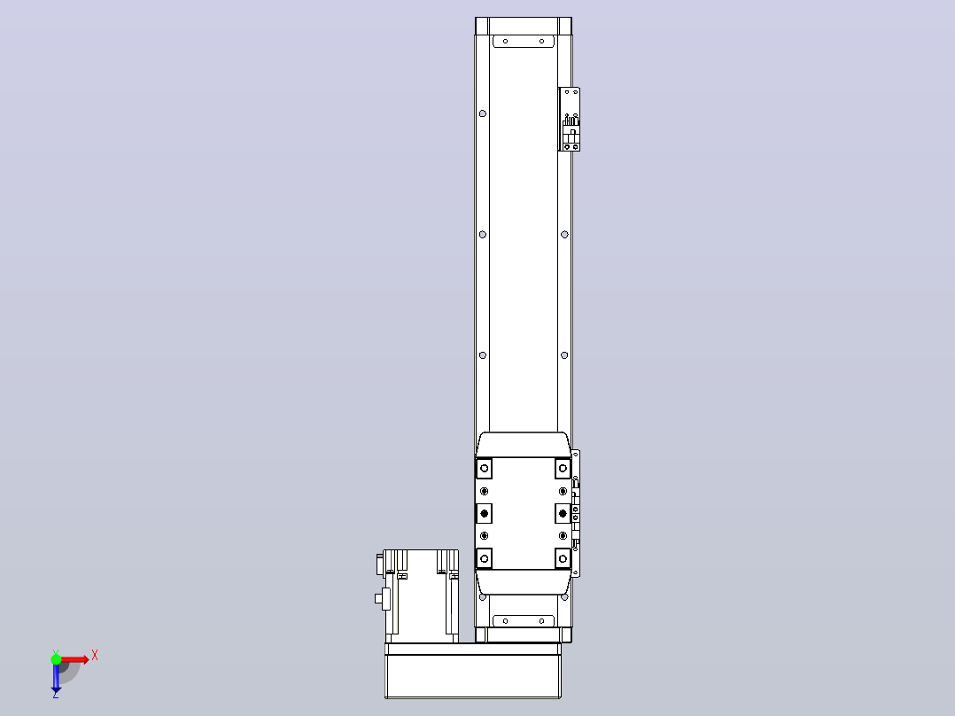 滚珠丝杠直线轴内置导轨TPA-GCR-80-1610C-L300-MR-M20-N3俯视图