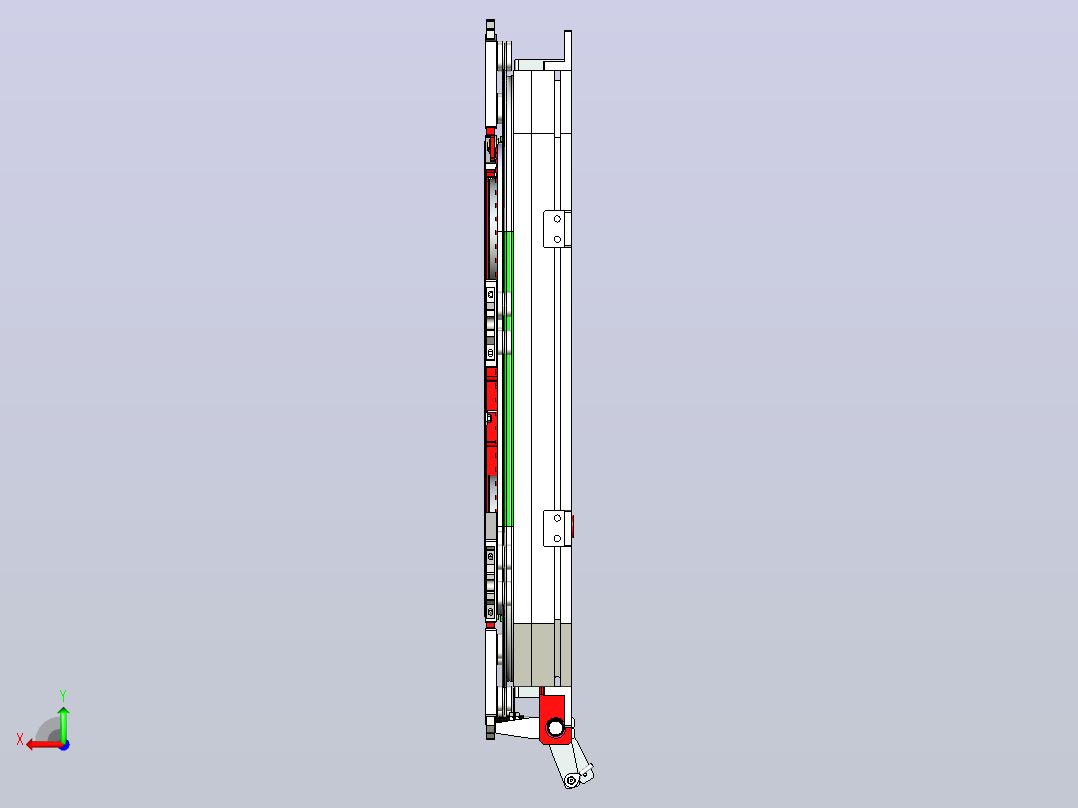 V44-400矩形链条环形导轨（型材）后视图