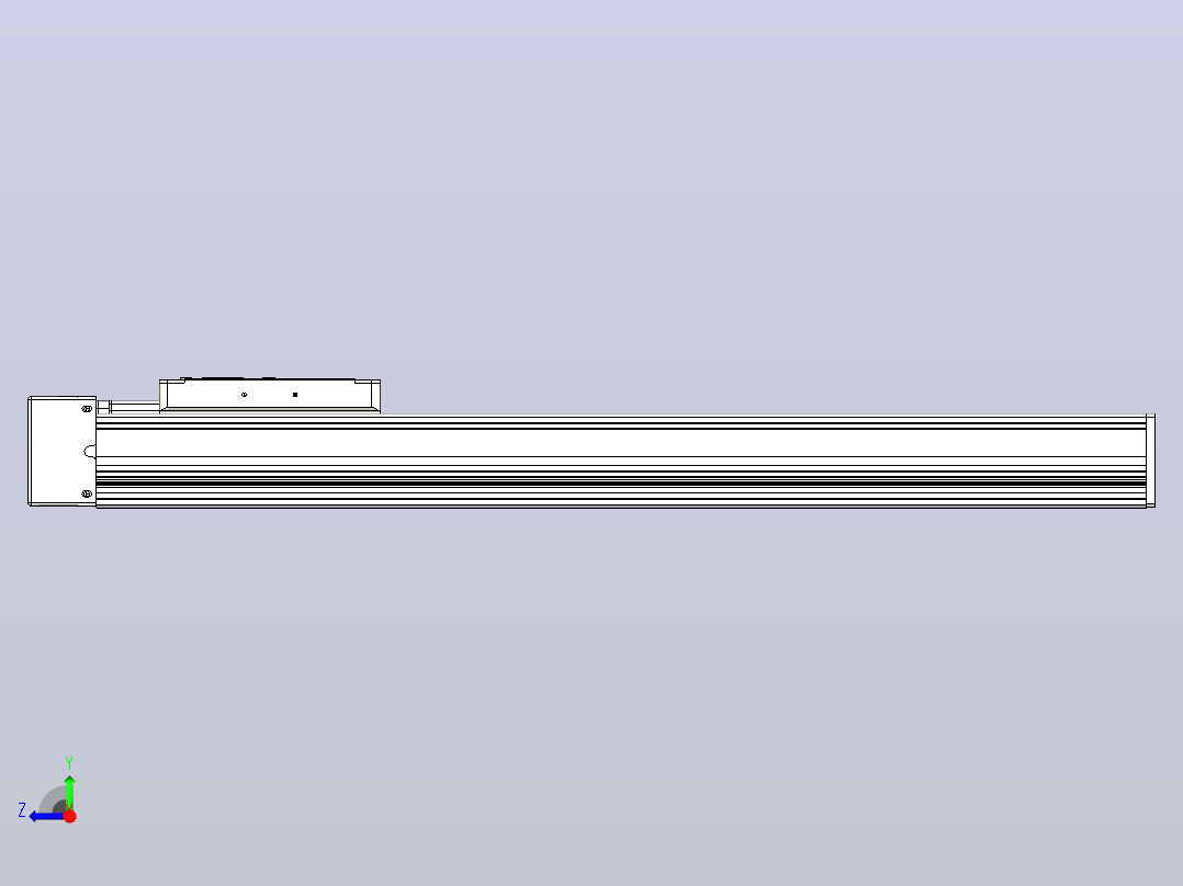 滚珠丝杠直线轴带导轨全封闭TPA-HCR-105D-1610C-L400-ML-C-P40-N3右视图