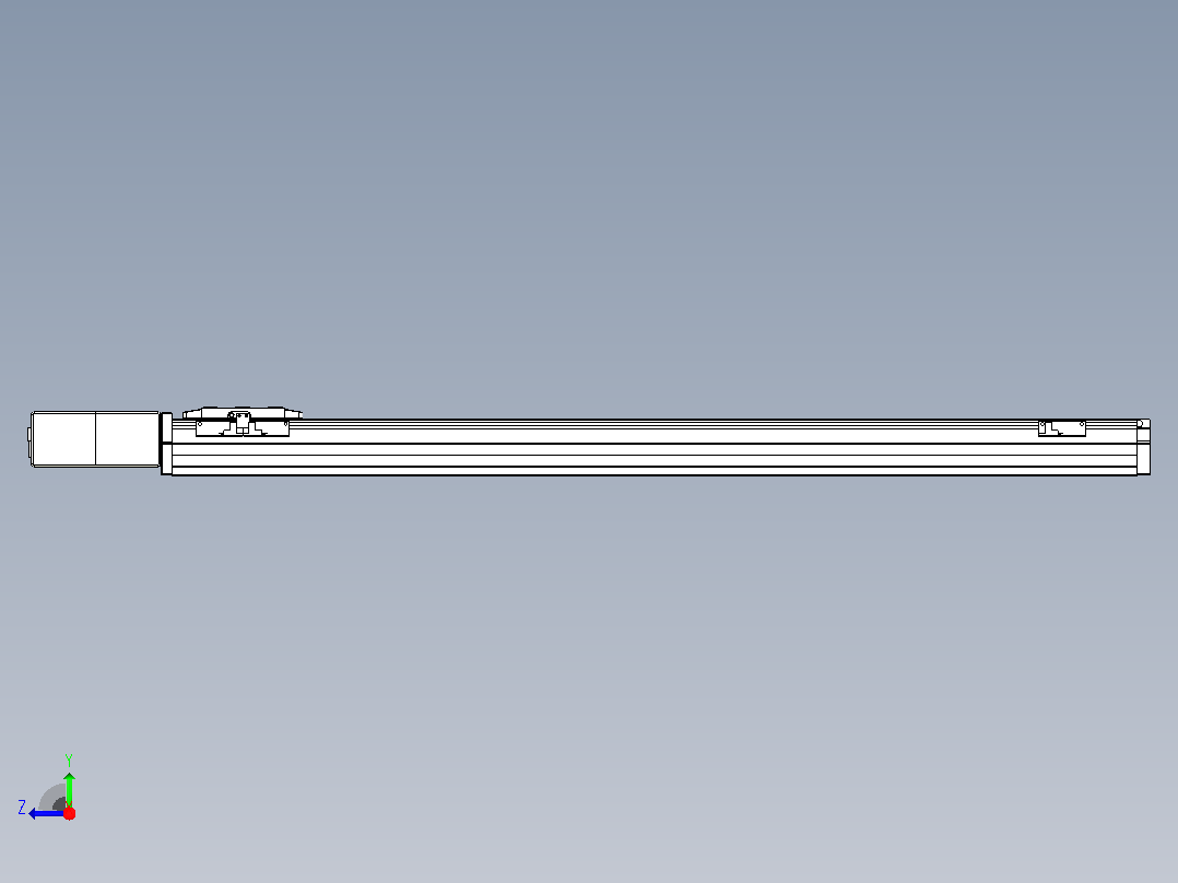 机器人皮带驱动直线轴TPA-GCB-80-P60-L900-QR-M20-N3右视图