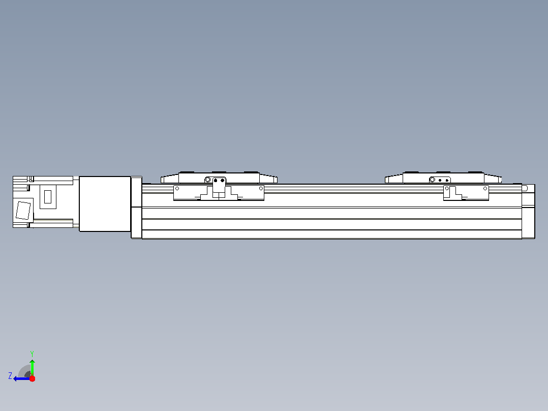 滚珠丝杠线性轴TPA-GCRS-80-1610C-L25-M-M20-N3右视图