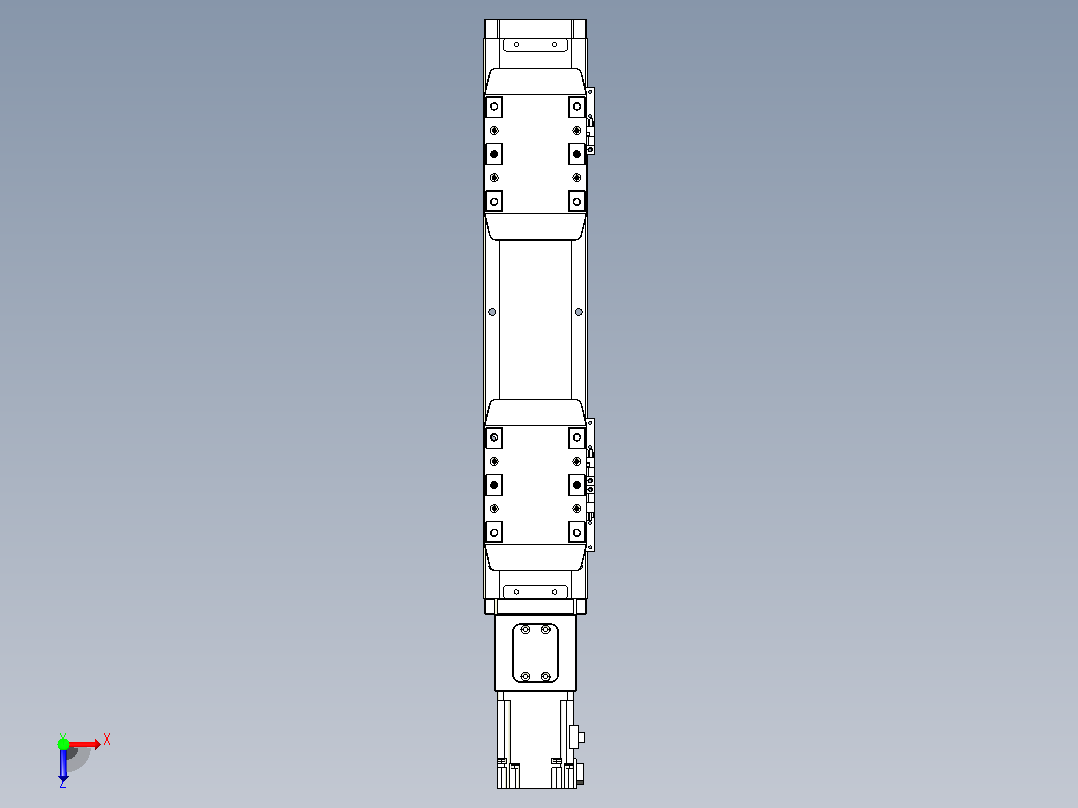 滚珠丝杠线性轴TPA-GCRS-80-1610C-L25-M-M20-N3俯视图
