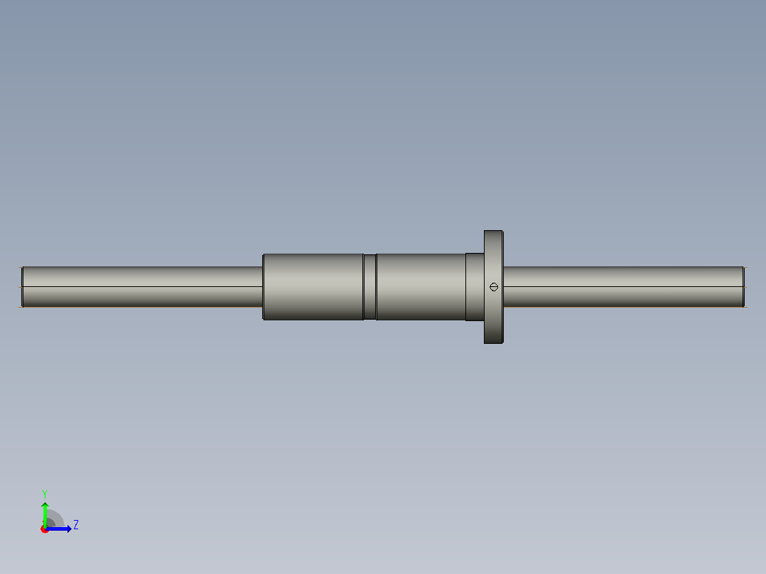 FFZD3210-5滚珠丝杆3D模型左视图