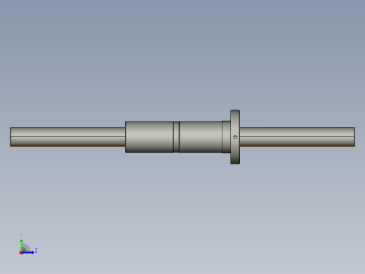 FFZD3210-5滚珠丝杆3D模型左视缩略图