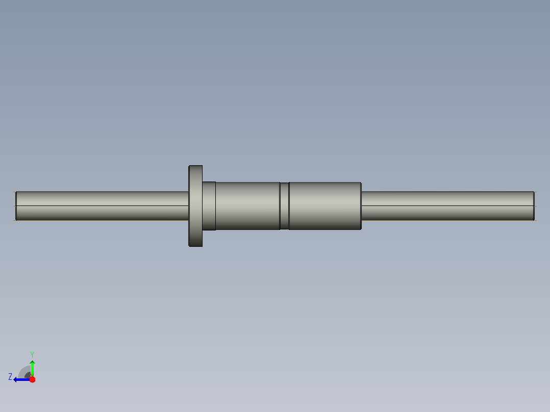 FFZD3210-5滚珠丝杆3D模型右视图