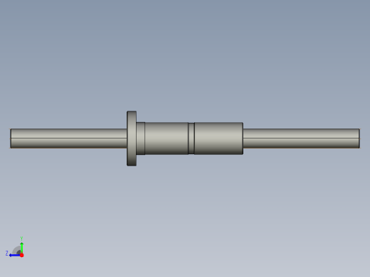 FFZD3210-5滚珠丝杆3D模型右视缩略图