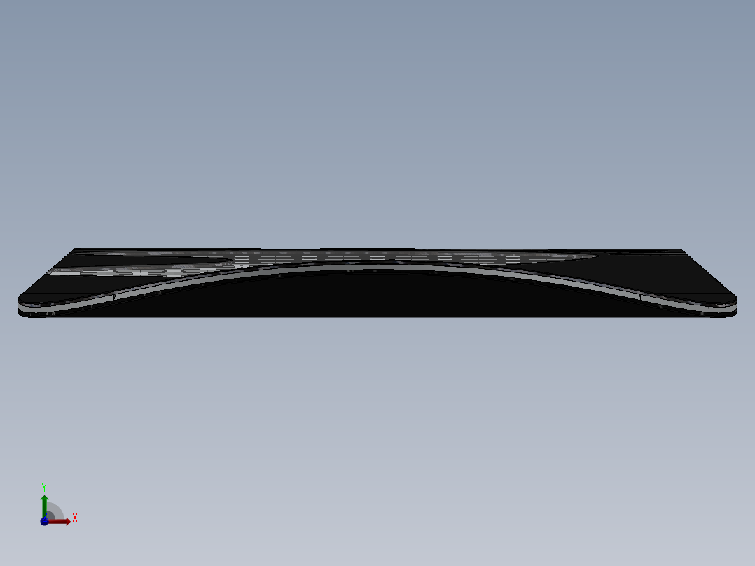 SolidWorks 滑雪板设计图纸前视图