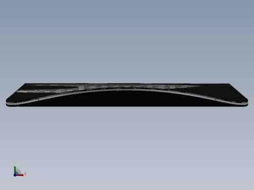 SolidWorks 滑雪板设计图纸前视缩略图