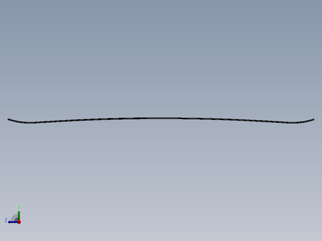 SolidWorks 滑雪板设计图纸右视图