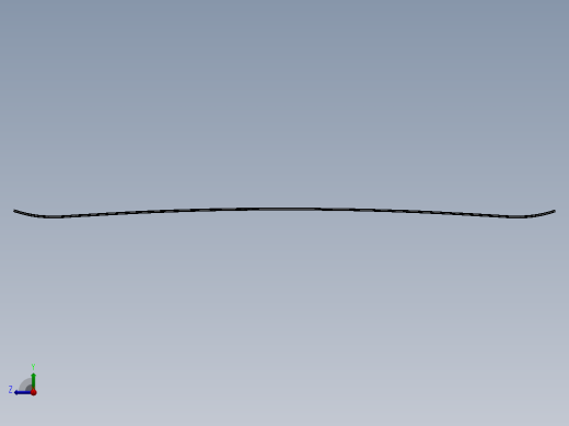 SolidWorks 滑雪板设计图纸右视缩略图