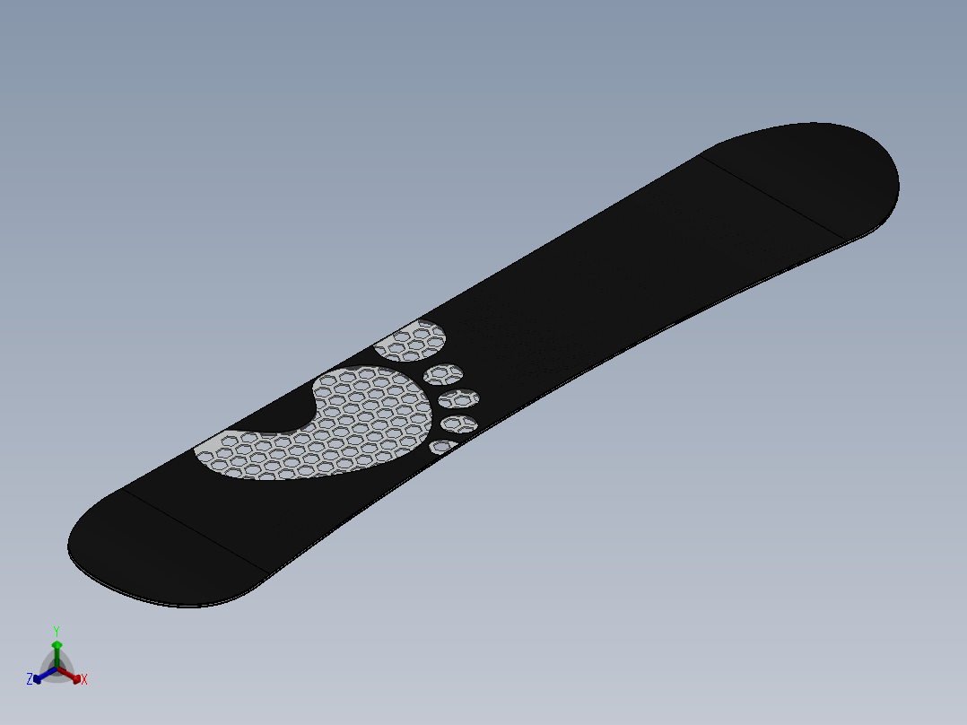 SolidWorks 滑雪板设计图纸正等轴测图