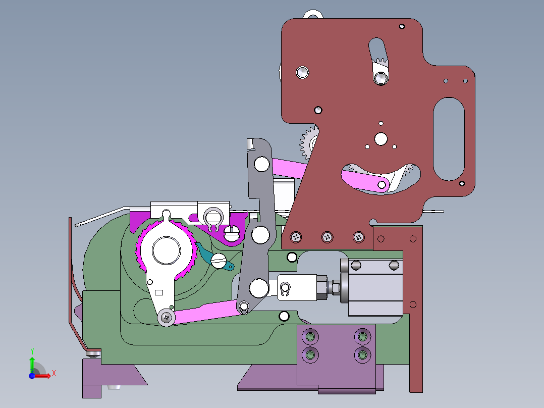 T570 飞达3D图纸前视图
