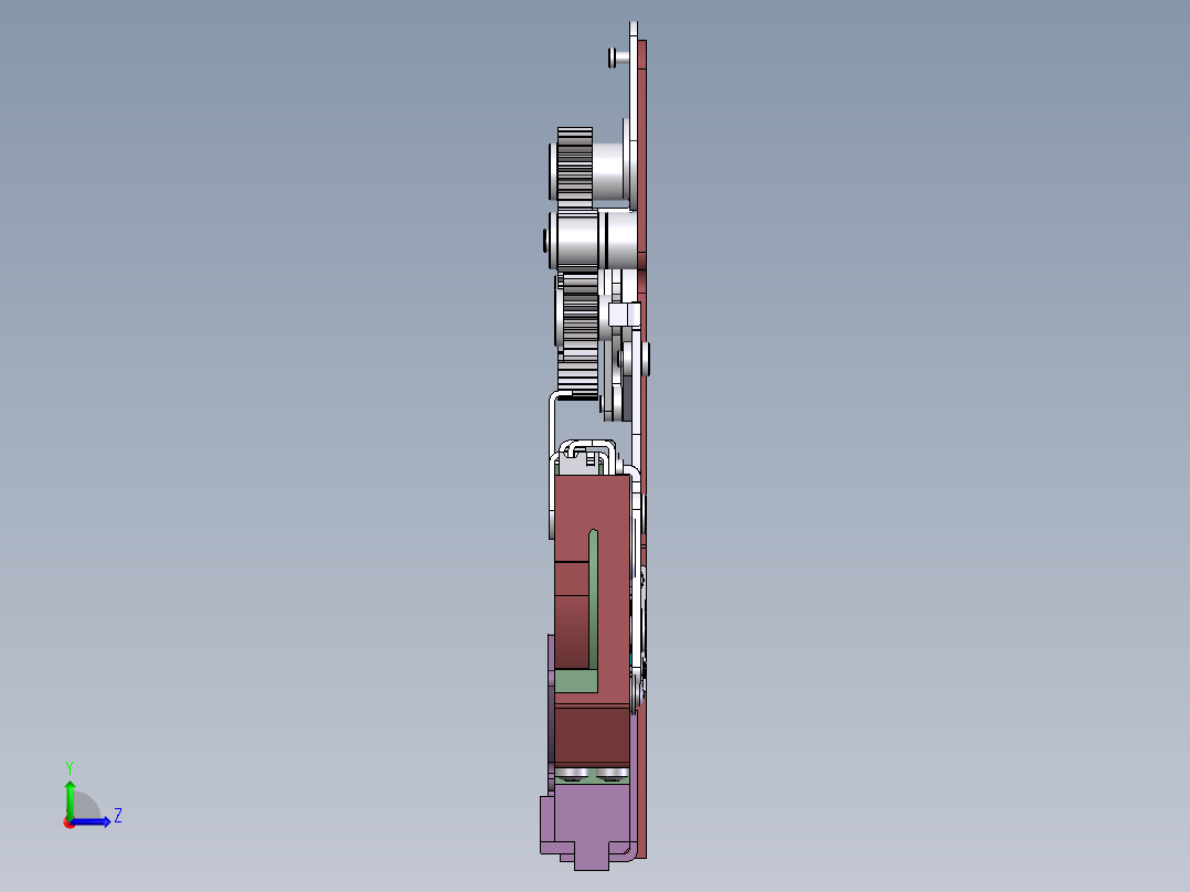 T570 飞达3D图纸左视图