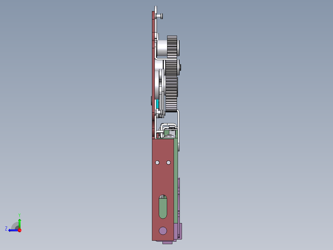 T570 飞达3D图纸右视图
