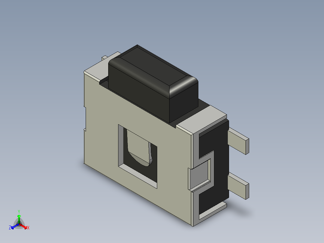 触觉开关正等轴测图