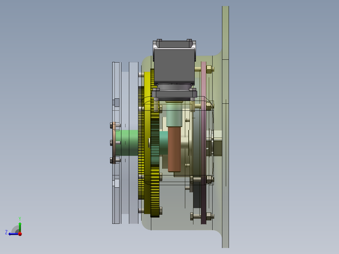 数控机床分度工作台的设计（全部结清）右视图