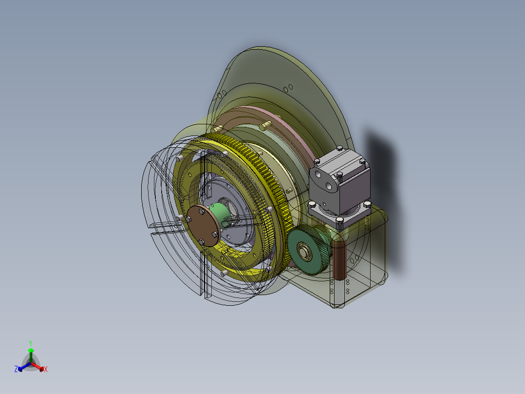 数控机床分度工作台的设计（全部结清）正等轴测图