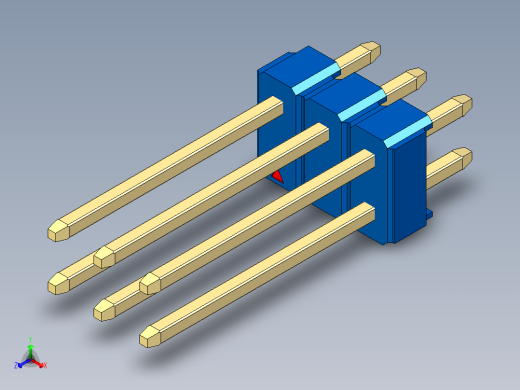彩色公头100mil（2.54mm）系列-DS1021_blue_2x03p_100mil_Type5_rev1.0