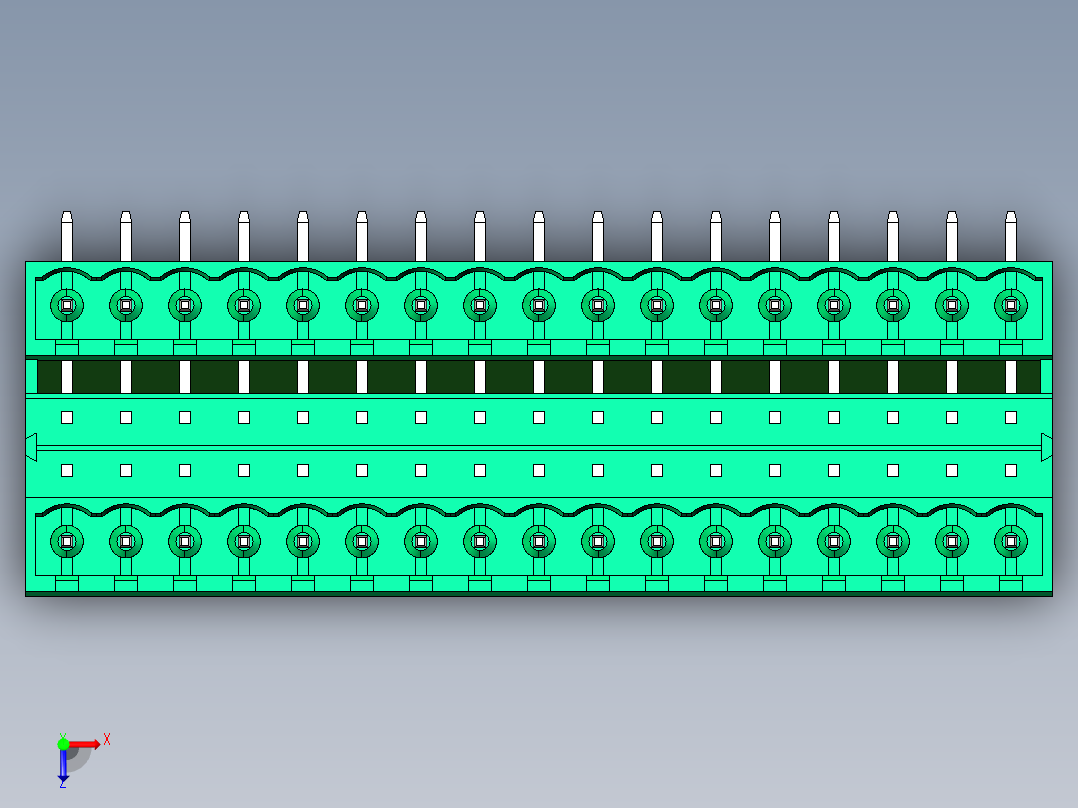 DEGSON 2EDG 系列 5.0mm 可插拔接线端子组-2EDGRH-5.0-34P-14-00AH俯视图