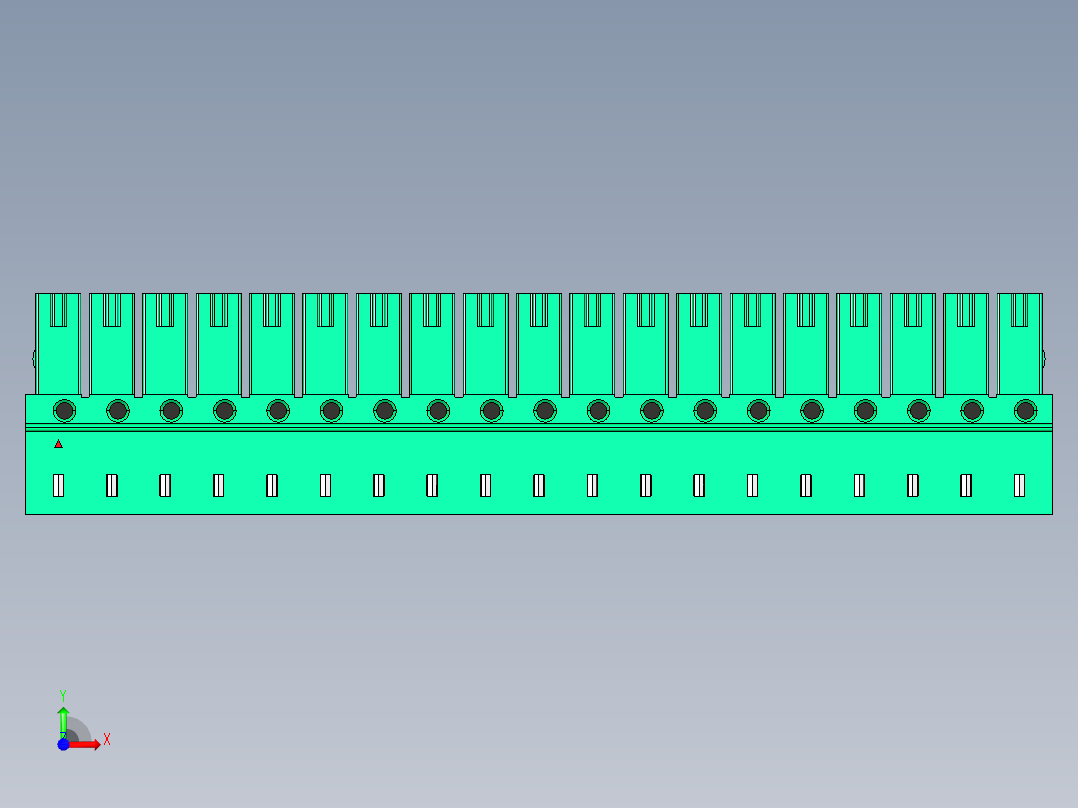 DEGSON 15EDG 系列 3.5mm 插拔式接线端子 FullPack-15EDGA-3.5-19P-14-00AH前视图