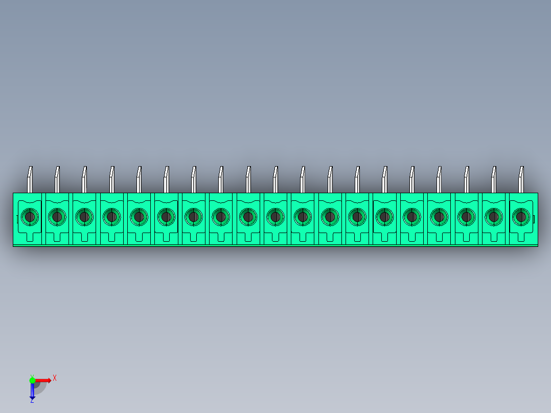 DEGSON 15EDG 系列 3.5mm 插拔式接线端子 FullPack-15EDGA-3.5-19P-14-00AH俯视图