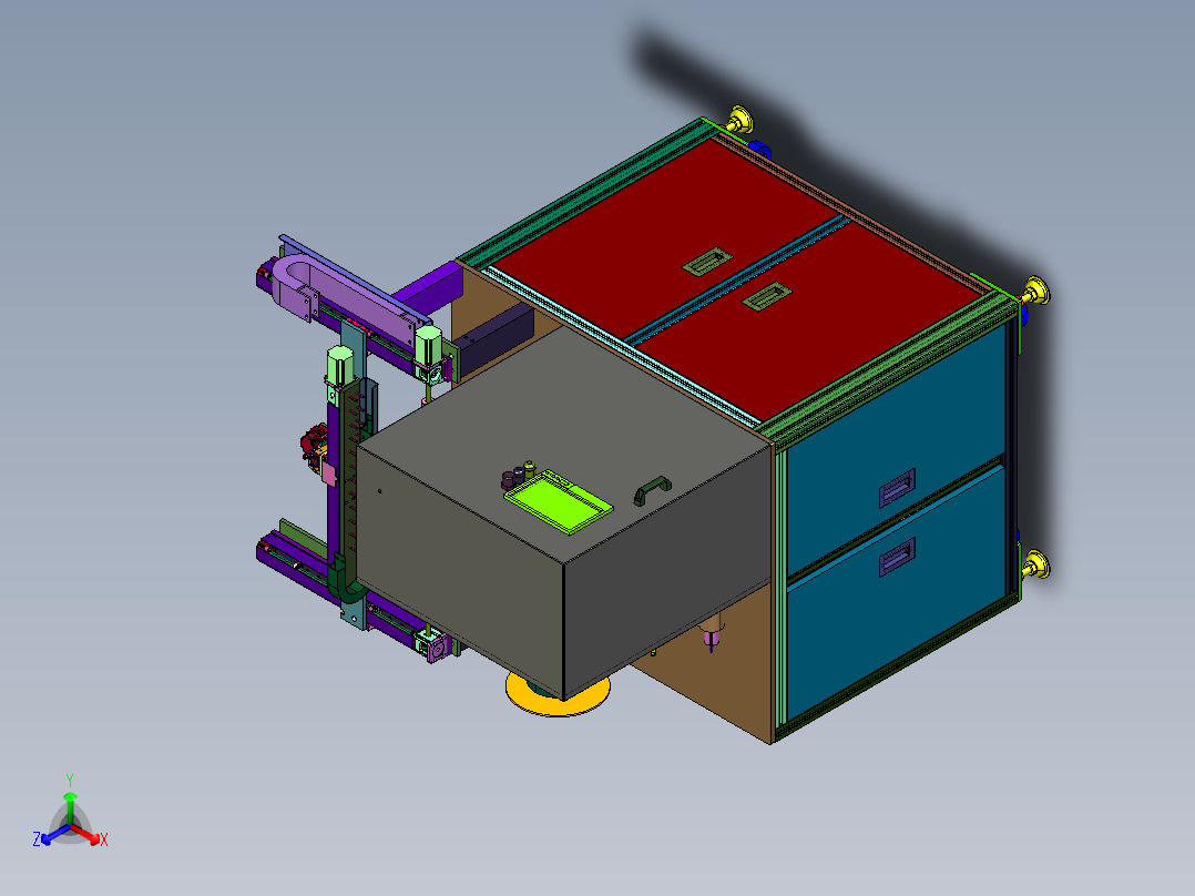 机械手抓取多位置贴标签机