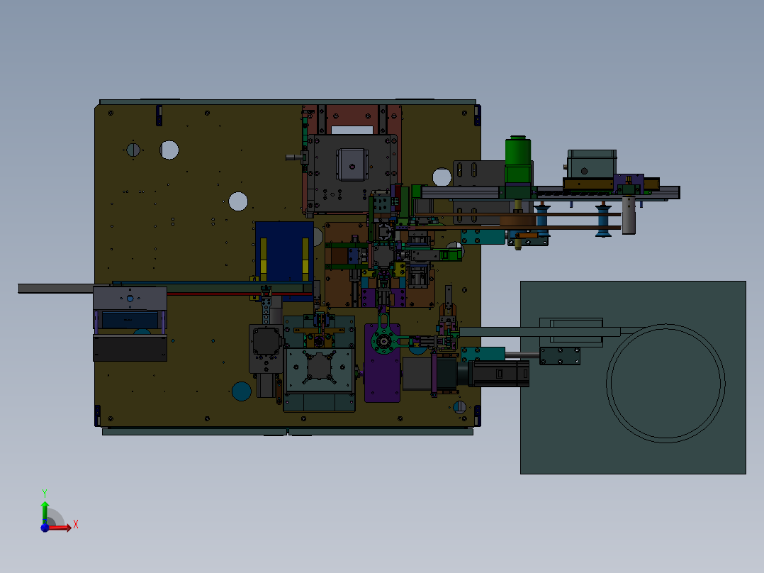 插针机整套图纸 非标自动化 机械3D前视图