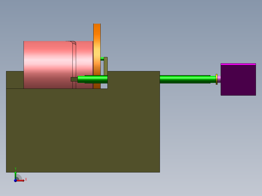 31-柱面机平面凸轮机构应用前视图