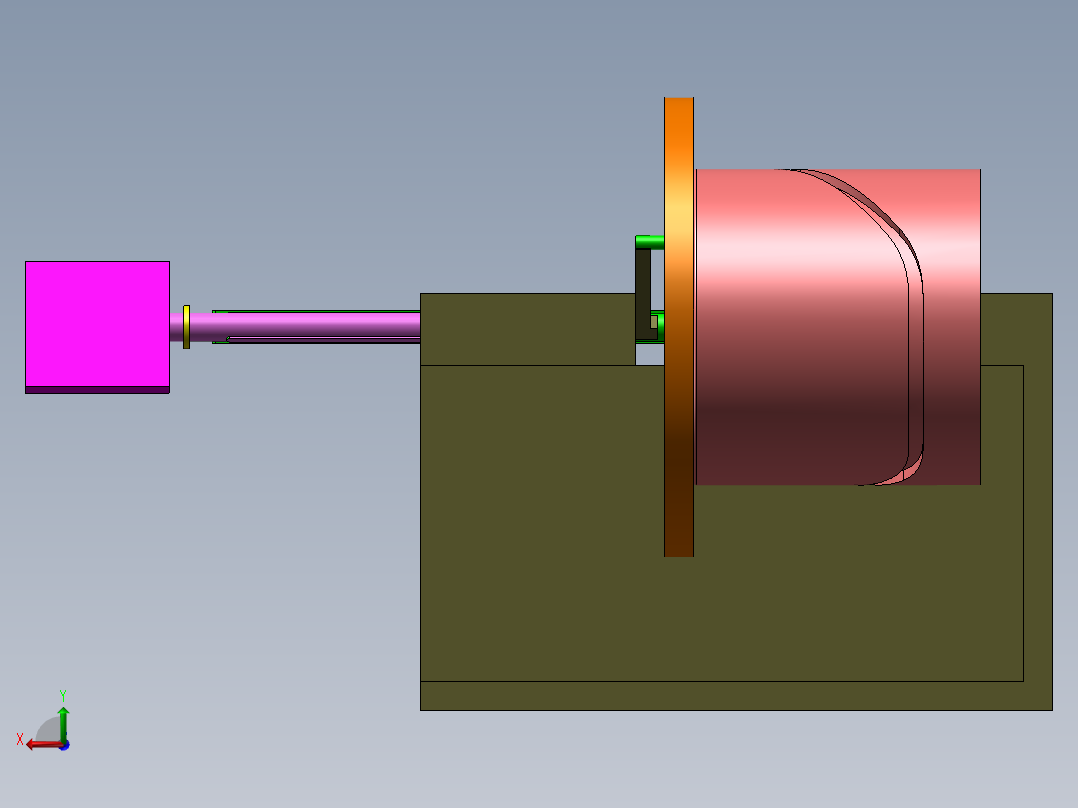 31-柱面机平面凸轮机构应用后视图