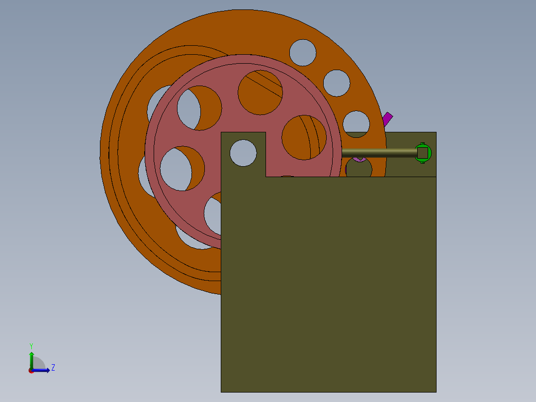 31-柱面机平面凸轮机构应用左视图