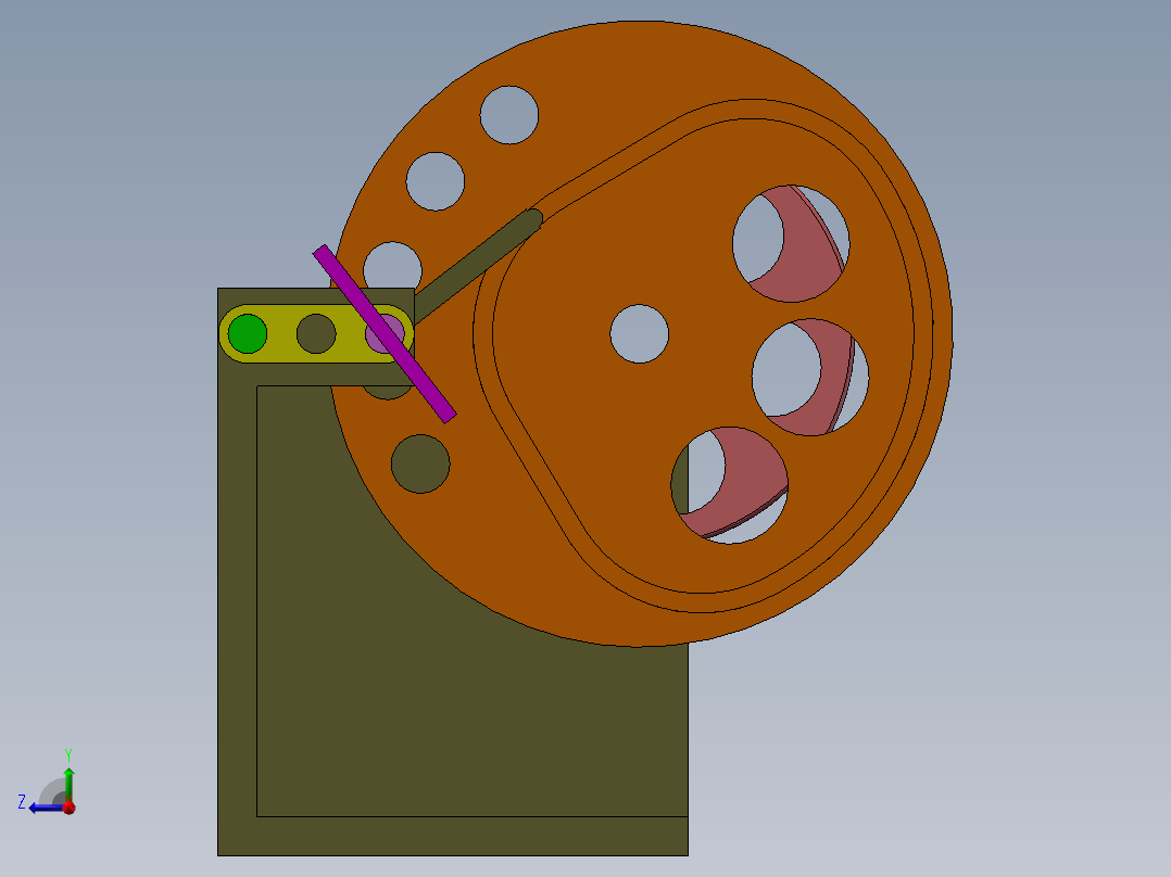 31-柱面机平面凸轮机构应用右视图