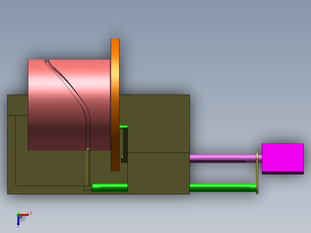 31-柱面机平面凸轮机构应用俯视图