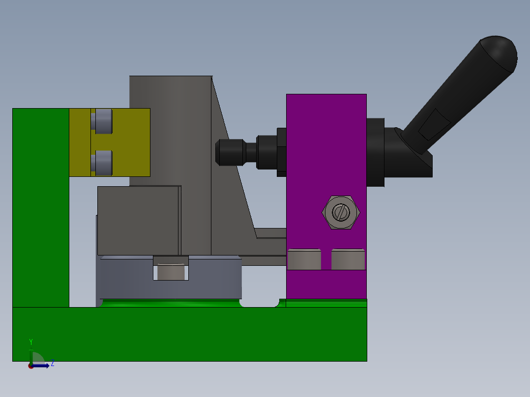 831006拨叉加工工艺及铣φ40端面夹具设计【含三维SolidWorks】左视图