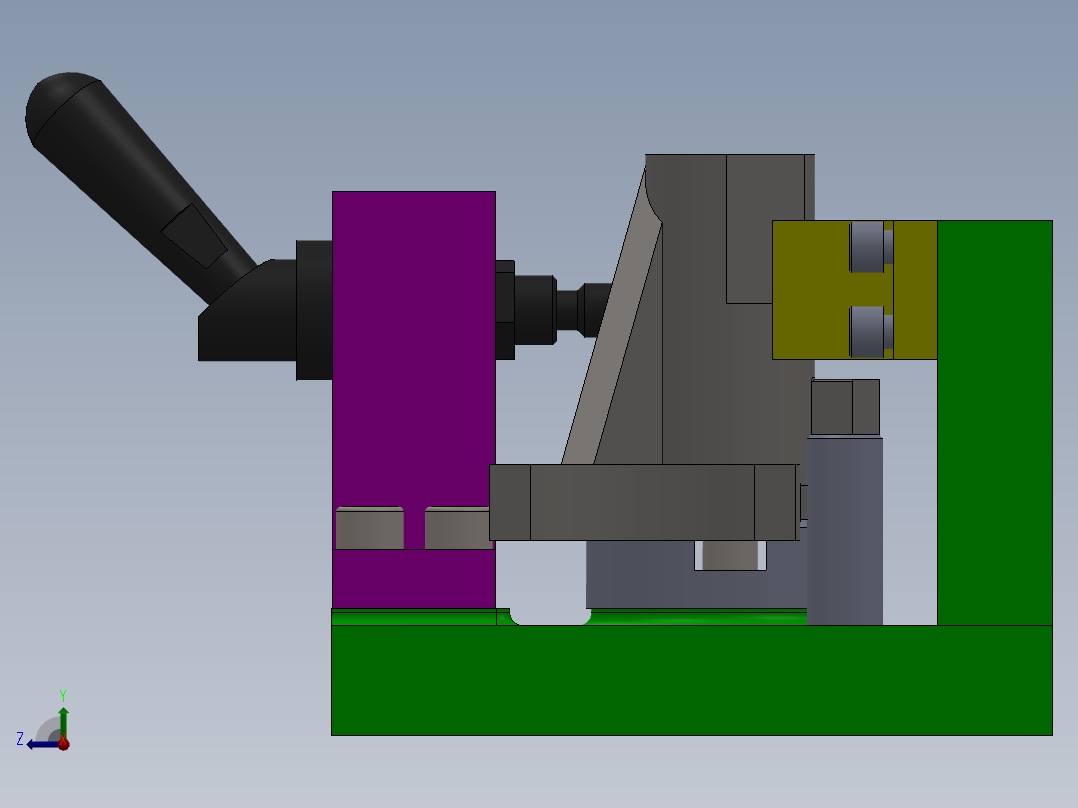 831006拨叉加工工艺及铣φ40端面夹具设计【含三维SolidWorks】右视图