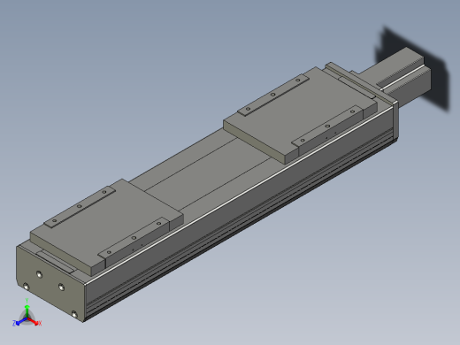直线模组LHC17-S450-M设计图纸主视缩略图