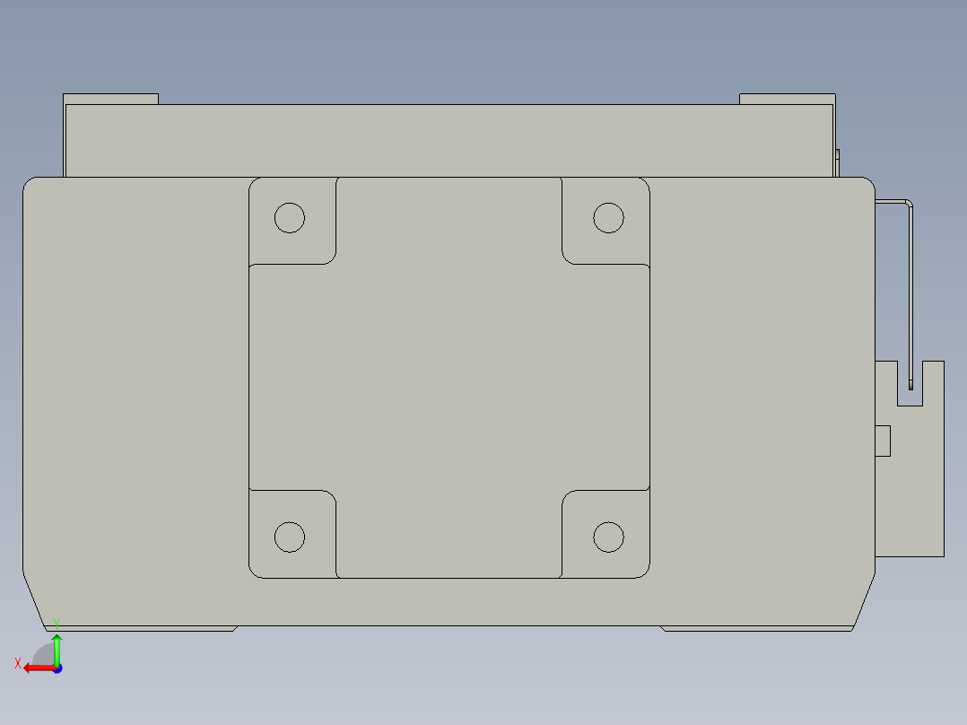 直线模组LHC17-S450-M设计图纸后视图