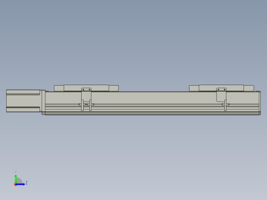 直线模组LHC17-S450-M设计图纸左视缩略图