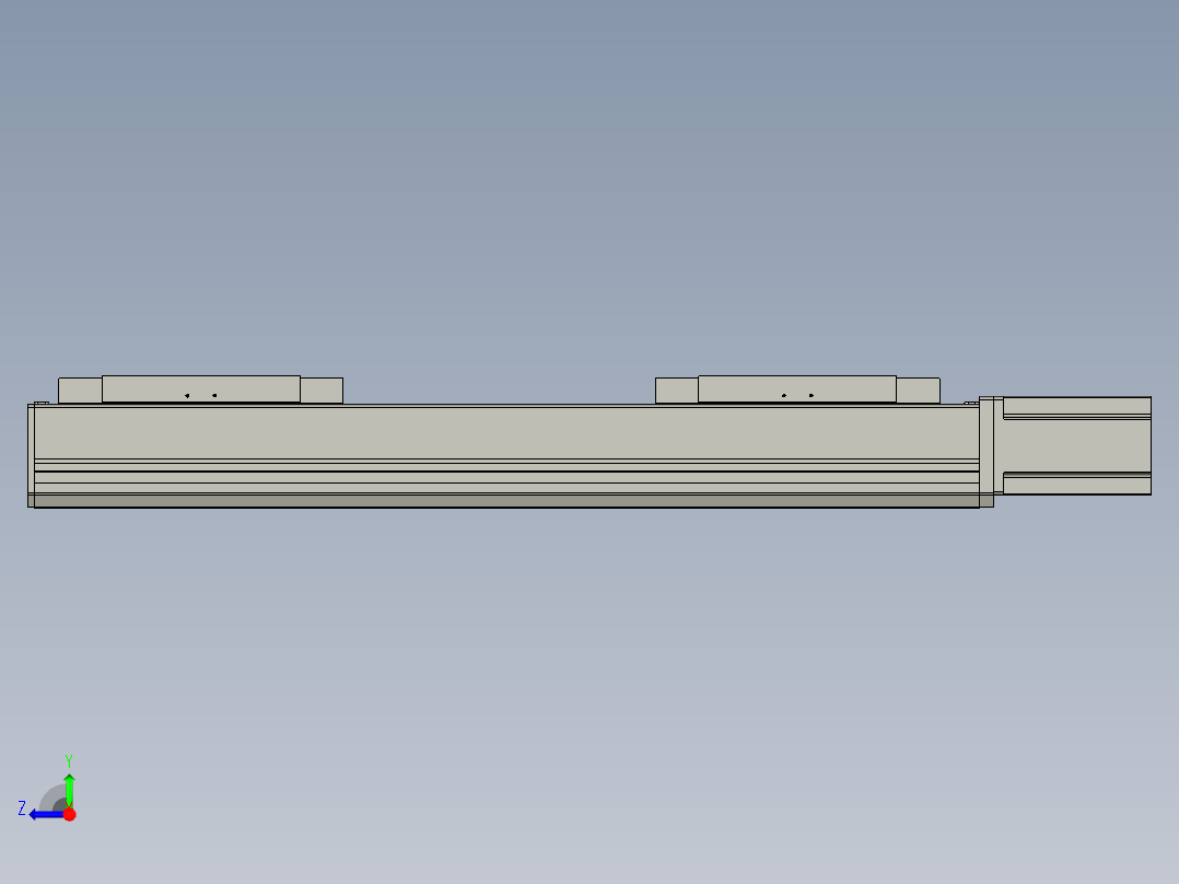 直线模组LHC17-S450-M设计图纸右视图