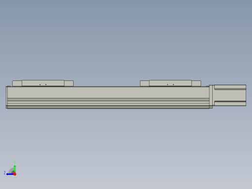 直线模组LHC17-S450-M设计图纸右视缩略图