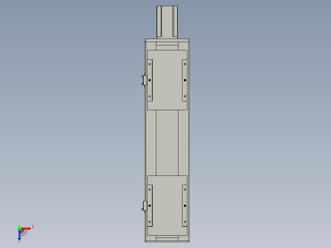 直线模组LHC17-S450-M设计图纸俯视图